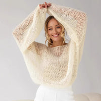 Pullover Simple Hollow Knitted Sweater