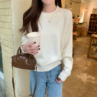 Korean Style Soft Glutinous Loose Candy Color Sweater
