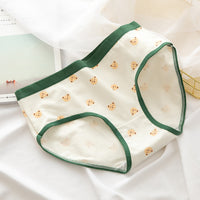 Pure Cotton Crotch Mid-waist Cute Cartoon Student Panties