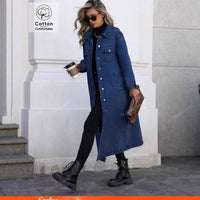 Ripped Mid-length Denim Jacket Amazon Wash Long Sleeve