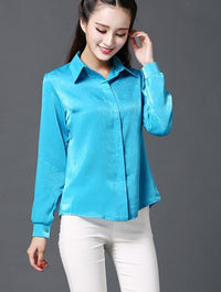 This Mulberry Silk Shirt Has A Slim And Form-fitting Texture Made Of Real Silk