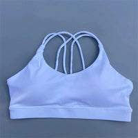 Solid Color Nude Feel High Strength Workout Bra Outdoor