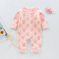 Robe long-sleeved cotton romper