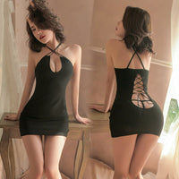 Women's Nightdress With Cross Strap Backless Dress