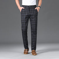 Men's Trendy Youth Plaid Small Straight Pants