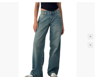 Street Wide Leg Denim Women's Pants