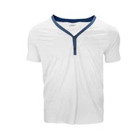 Short Sleeve Men's T-shirt Loose Henley Shirt