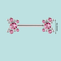 Stainless Steel Pin Adhesive Nail Butterfly Colorful Crystals