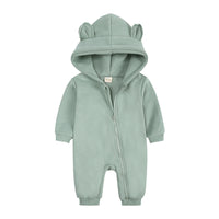 Baby Fashion Simple Solid Color Thick Jumpsuit