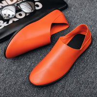 Spring And Autumn Men's Casual Shoes PU Breathable Soft Bottom Gommino