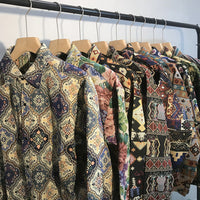Men's Loose-fitting Autumnwinter Wear Japanese Woolen Coat Retro Long-sleeved Shirt