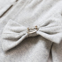 Cotton Top Baby Casual Round Neck Bow Coat