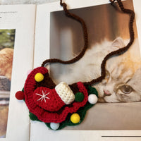 Party Christmas Socks Gloves Elk Scarf Bib Bib Pet Bib