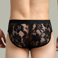 Men's Low Waist Lace Briefs