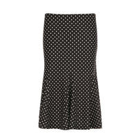 Polka Round Dots And Floral Prints High Waist Slimming Lotus Skirt