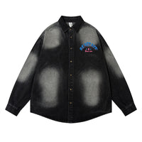 National Fashion High Street Niche Cartoon Printing Denim Shirt Jacket