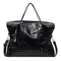 Women's New Fashion Rivet Large Capacity Portable Messenger Bag