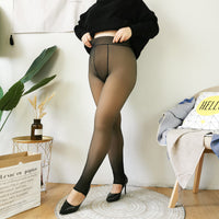 Outer Wear Transparent One-piece Trousers Female Body Stocking Step-on High-waisted Trousers