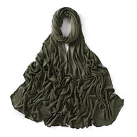 56 Colors Solid Color Modal Scarf Small Size Monochrome Jersey Veil Mercerized Cotton Scarf