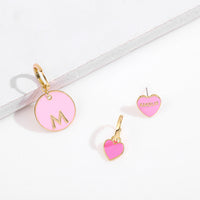Hot Selling New Creative Heart-shaped English Alphabet Earrings