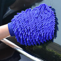 Chenille Coral Car Foaming Gloves Household Cleaning