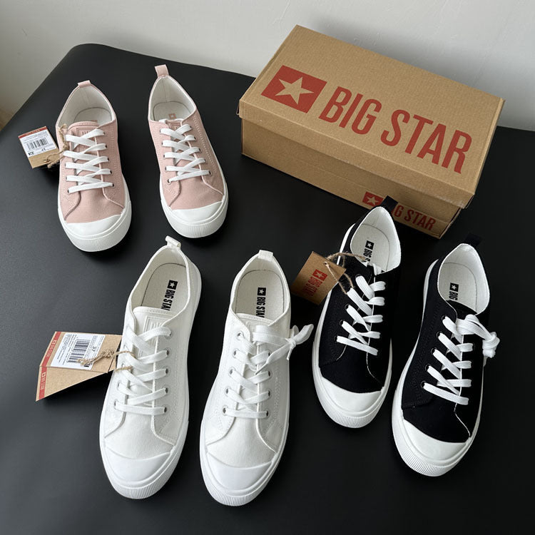 Spring NEW Low Cut Round Head Canvas Shoes Slip-on