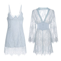 Low-cut Pure Desire Mesh Camisole Nightdress Outerwear Gown Suit