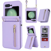 Zipper Crossbody Foldable Screen Phone Case