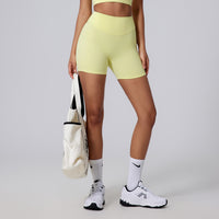 Women's Fashion Nude Feel Anti-curling Yoga Shorts