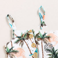 Girls' Coconut Tree Sling And Skirt Set