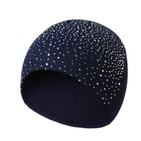 Women's Half-face Diamond Warm Knitted Hat Autumn And Winter European And American Outdoor Woolen Hat