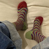 Retro Houndstooth Cotton Socks For Women