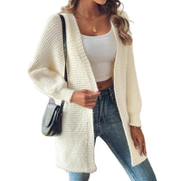 Womens AutumnWinter Casual Faux Mink Sweater Coat
