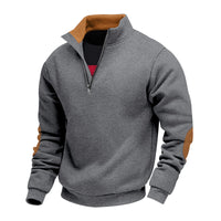Fashionable Simple Turtleneck Half Placket Zipper Sweater