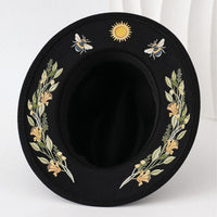 Cross-border 3D-printed Bee And Flower Western Cowboy Hat