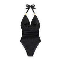 Women's European And American Sexy Solid Color One-piece Swimsuit
