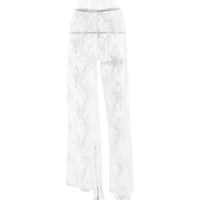 Womens Sexy Fashionable Lace High-Waisted Pants