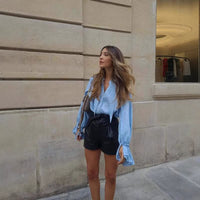 Long Sleeve Shirt Lapel Casual Loose Top