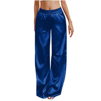 New European And American-style Solid-color Pocket Elastic-cuff Casual Trousers