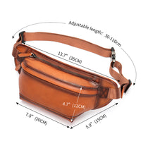Full-grain Leather Casual Waist Bag, Genuine Leather Shouldercrossbody Bag