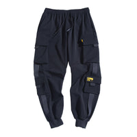 Loose Tide Brand Black Paratrooper Casual Pants Ins Beam Overalls