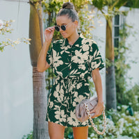 European And American Women's Print Jumpsuit