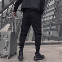 Mens Fleece-Lined Extra-Thick Slim-Fit Cargo Pants With Drawstring Hems