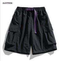 American-style Functional Quick-drying Ice-silk Work Shorts For Men