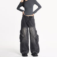 Women's American-style High-street Workwear Denim Jeans