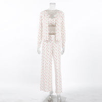 Long-sleeve Underwear Long Pants And A Three-piece Loungewear Set