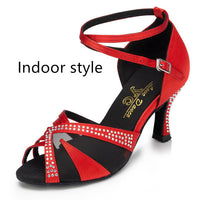 Women's Latin Dance Shoes Soft Bottom Diamond