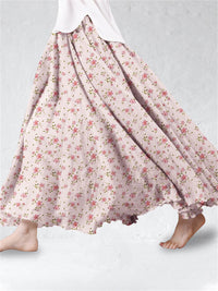 SpringSummer Fashion New Arrival Womens Big-Flared 3D Printed Skirt