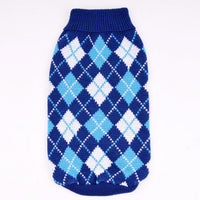 Fashion Pet Geometric Diamond Plaid Sweater