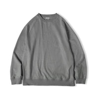 Retro Washed Heavy Looped Fabric Round Neck Sweater